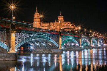 Canvas Print - Beautiful view of the Salamanca Cathedral in Spain