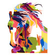 © SMD90 - An abstract geometric head of horse.colorful with wpap style.vector eps-10-editable.