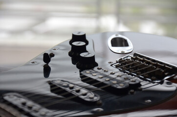 Wall Mural -  Electric guitar macro abstract