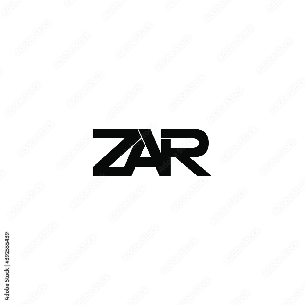 zar letter original monogram logo design Stock Vector | Adobe Stock