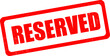 reserved. grunge vintage reserved square stamp. reserved stamp.