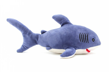 Shark doll isolated on white background.