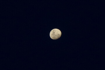 blur background of almost full moon