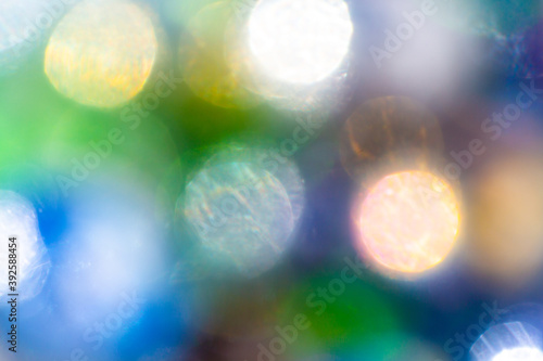 Cuadros en Lienzo bokeh for Christmas, New Years Eve, glittering colorful background