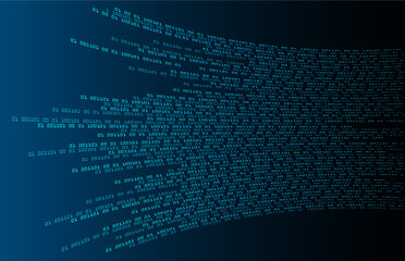 Wall Mural - Blue cyber circuit future technology concept background