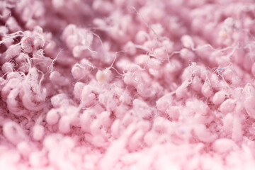 Macrophotography of fabric texture abstract background close up view.