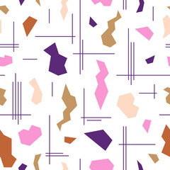 Wall Mural - abstract seamless pattern. geometric colorful elements backdrop, modern shapes, contemporary geometr