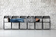 Bad time management. Bored young man applicant single candidate on vacant place lying on empty row of chairs before hr office sleeping dreaming relaxing while waiting for invitation on job interview