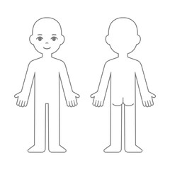 Wall Mural - Child body template