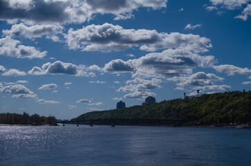 clouds over the lake