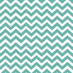 Wall Mural - stamped green zig zag lines on white background