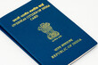 New Delhi, India - October 05 2019: Close up of Overseas Citizen of India identity card in New Delhi, India