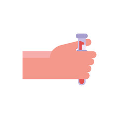 Poster - hand with tube test flat style icon