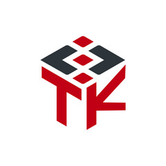 TK Letter Web Design and Developer Company Brand Logo and Website favicon Vector Editable