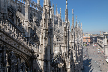 Wall Mural - Closeup facade of Milan Cathedral (Duomo di Milano)