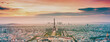 © Melinda Nagy - aerial view over Paris at sunset with iconic Eiffel tower
