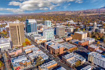 Wall Mural - Aerial view of the little town known as Boise Idaho