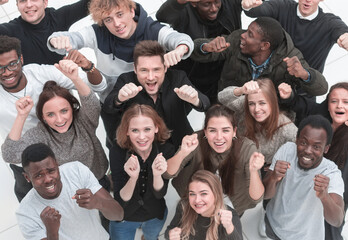 Wall Mural - team of diverse young people looking at the camera