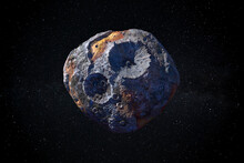 16 Psyche The Large Metallic Asteroid Ideal For Space Mining. This Image Elements Furnished By NASA.