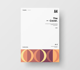 Geometric business cover design. Corporate identity abstract vector illustration brochure template.