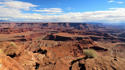 Wall Mural - River cut in the red sandstone at Moab