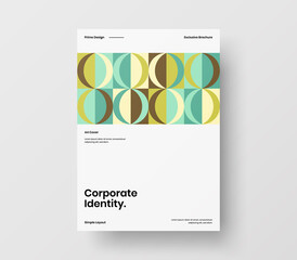 Geometric business cover design. Corporate identity abstract vector illustration brochure template.