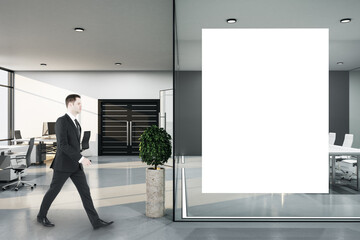 Poster - Businessman walking in conference office room