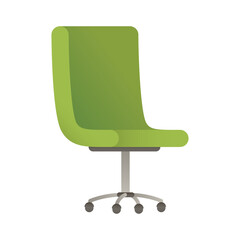 Sticker - elegant office green chair forniture icon