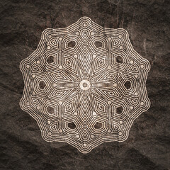 Wall Mural - Geometry mosaic background. Concentric lines. Brochure or leaflet template