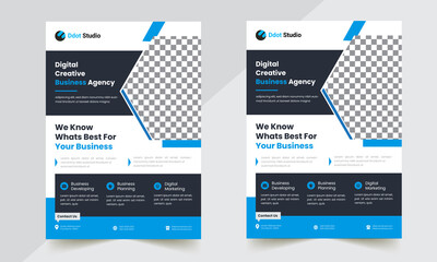 Wall Mural - Corporate Flyer Design Template 