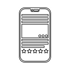 Wall Mural - smartphone device technology line style