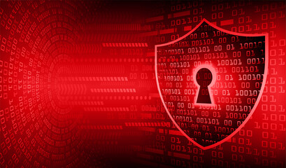 closed padlock on digital background, cyber security