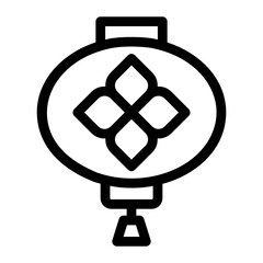 Wall Mural - traditional hanging paper lantern icon design,