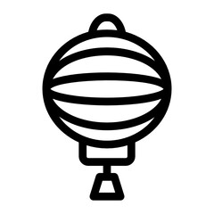 Sticker - 
Traditional hanging paper lantern icon design,
