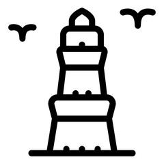 Poster - 
Icon of taj mahal in editable filled style 
