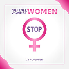 Wall Mural - vector graphic of violence against women good for violence against women celebration. flat design. flyer design.flat illustration.