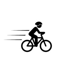 Sticker - Fast bike icon isolated on white background