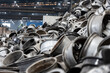 metal recycling industry - aluminum rims - pile