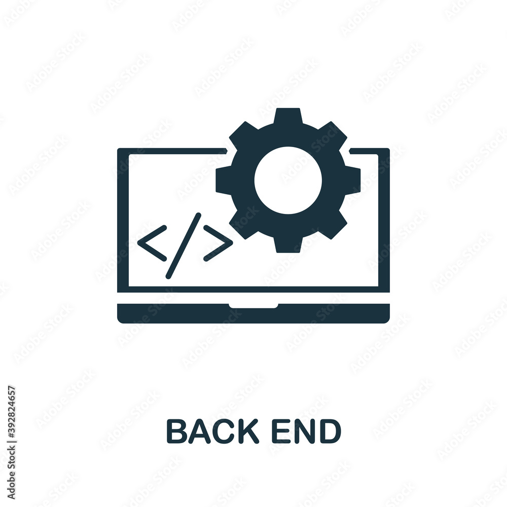 Back End icon. Simple element from website development collection ...