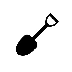 Wall Mural - Shovel icon, logo isolated on white background