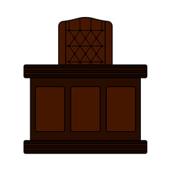 Wall Mural - Judge Table Icon