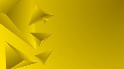 Poster - Abstract yellow polygon on gradient background. illustration .