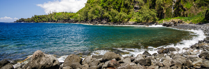 Wall Mural - Anse des Cascades bay in Sainte-Rose on Reunion Island