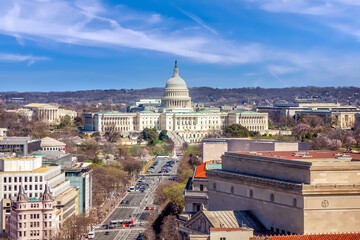 Fototapete - The United States Capitol Building in Washington, DC.