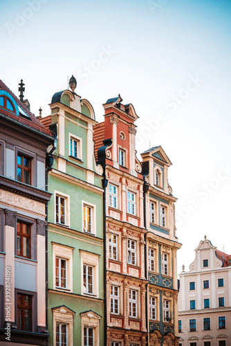 Antique building view in Old Town Wroclaw, Poland © ilolab