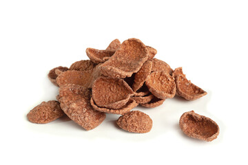 Wall Mural - Brown cocoa cornflakes closeup