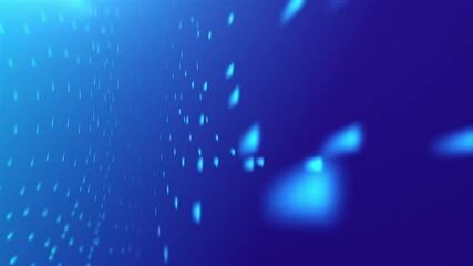 Blue abstract system of lights in formation