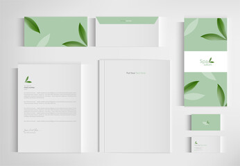 Branding template corporate company design, Set for business hotel, resort, spa, luxury premium, vector design EPS10.