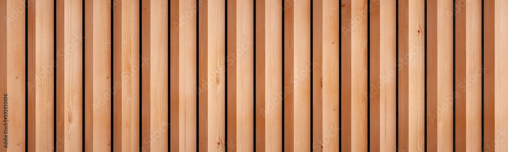 Large wallpaper of natural solid wood slats. Vertical version. - obrazy, fototapety, plakaty 
