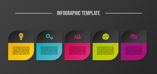 Wall Mural - Colourful infographic template. Chart. Vector